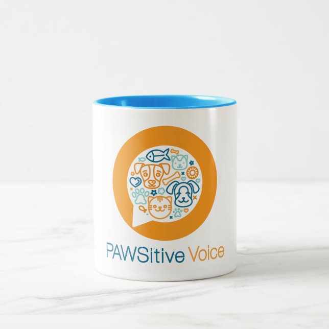 2 Couleurs Tasse impressionnante de PAWSitively (Centre)