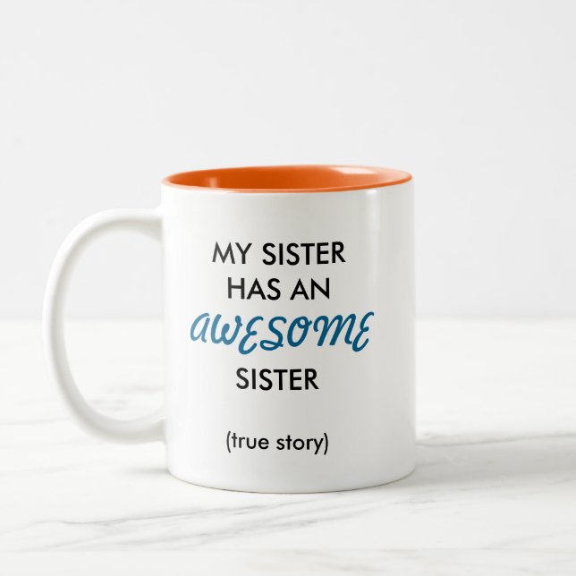 2 Couleurs Tasse impressionnante de soeur (Gauche)