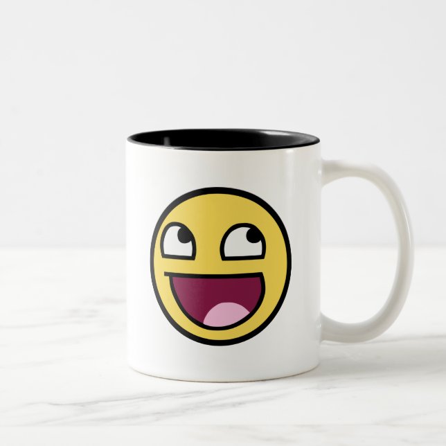 2 Couleurs Tasse impressionnante de visage (Droit)