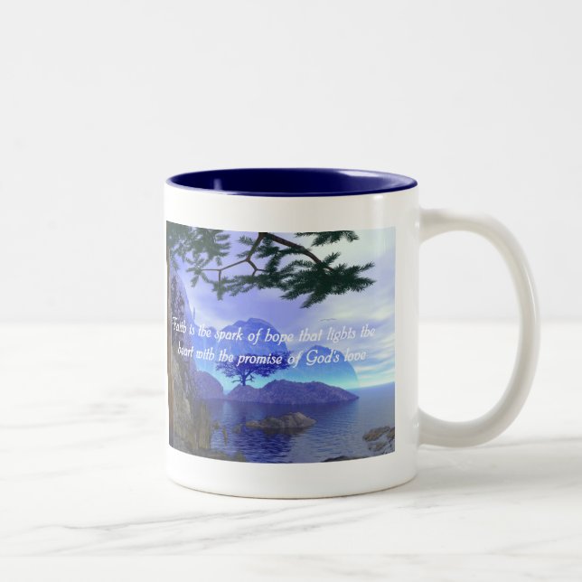 2 Couleurs Tasse indiquante chrétienne (Droit)