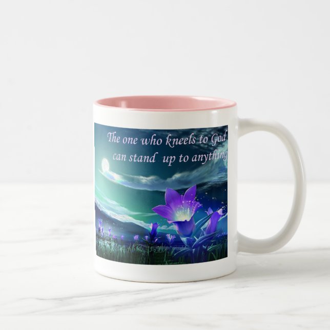 2 Couleurs Tasse indiquante chrétienne (Droit)