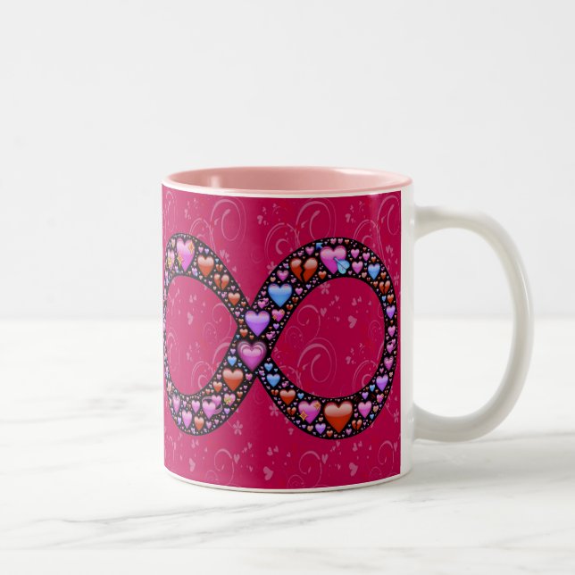 2 Couleurs Tasse infinie d'amour (Droit)