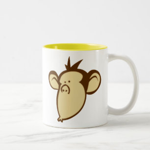 2 Couleurs Tasse insolente de singe