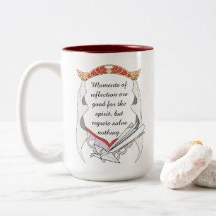 2 Couleurs Tasse Inspirante Réfléchir mais ne pas Regretter