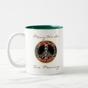 2 Couleurs Tasse internationale de paix