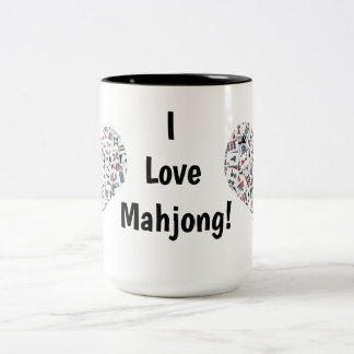 2 Couleurs Tasse Je t'aime Mahjong