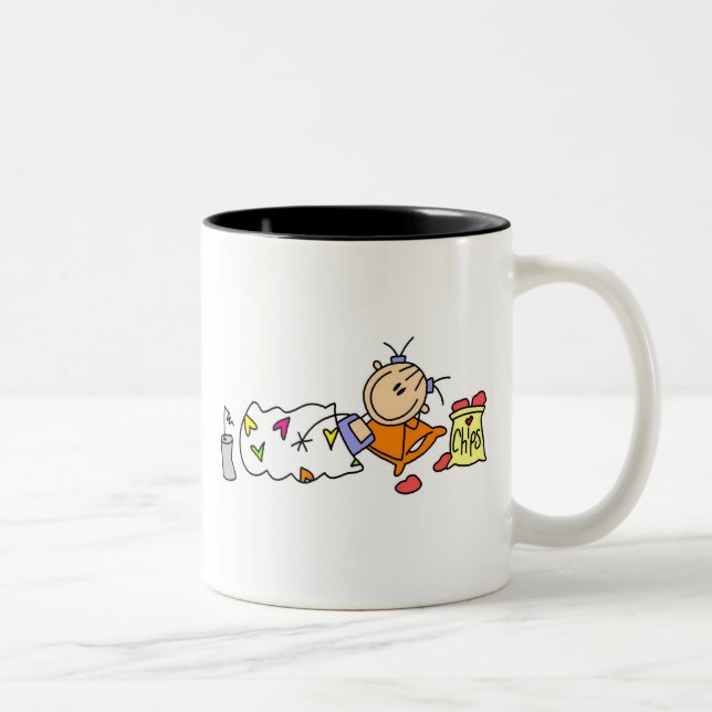 2 Couleurs Tasse Joie Soirée Pyjama (Droit)