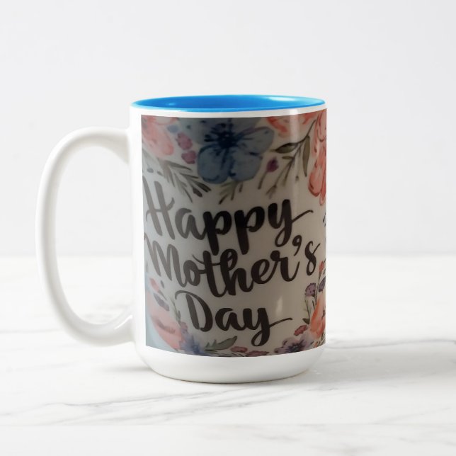 2 Couleurs Tasse Joyeuse Fête des Mères (Gauche)