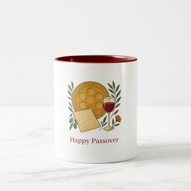 2 Couleurs Tasse - Joyeuse Pâque (Centre)