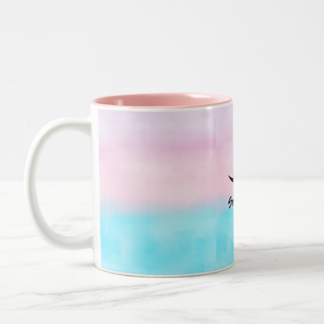 2 Couleurs Tasse Joyeuse pour des Vibrations Positives au Quo (Gauche)