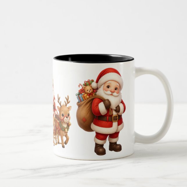 2 Couleurs Tasse Joyeux Noël (Droit)