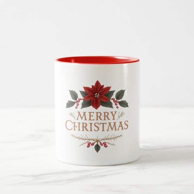 2 Couleurs Tasse - Joyeux Noël (Centre)