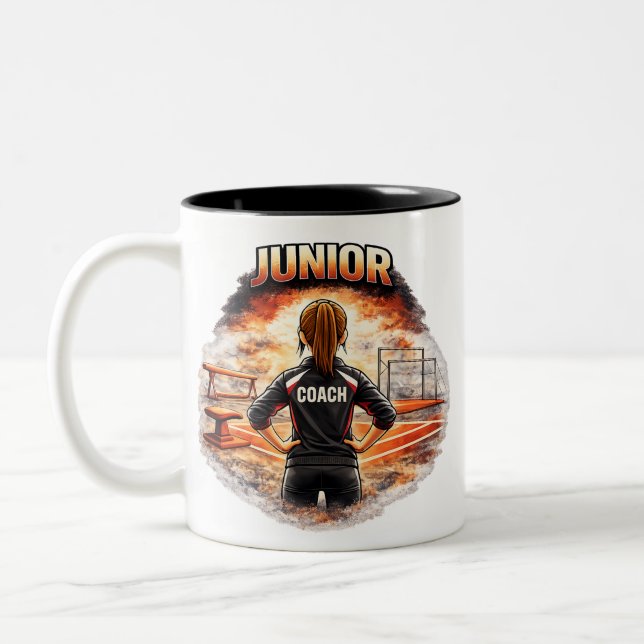2 Couleurs Tasse Junior Coach - Cadeau de Gymnastique (Gauche)
