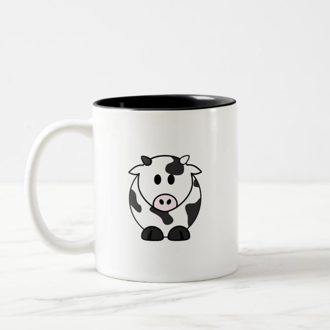 2 Couleurs Tasse Kawaii Vache Rondouillarde (Gauche)