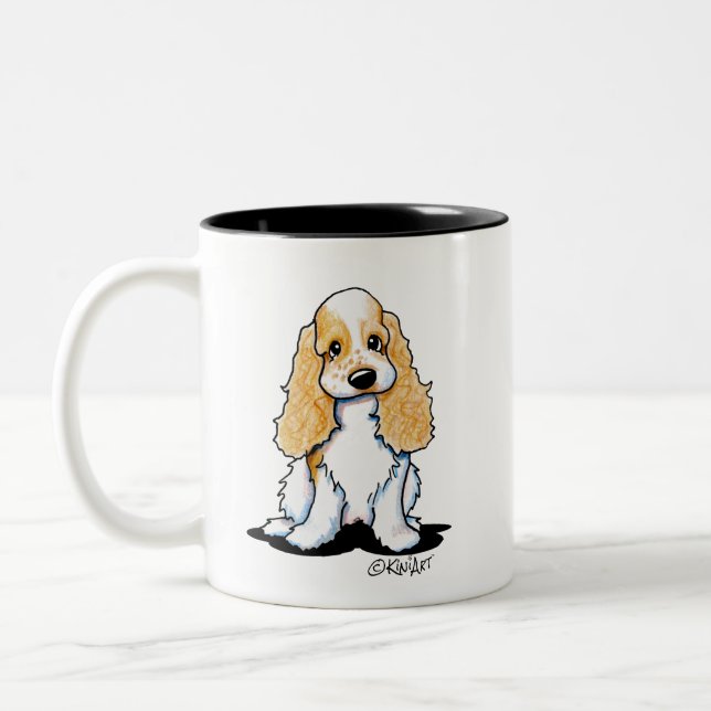 2 Couleurs Tasse KiniArt Cocker Spaniel (Gauche)