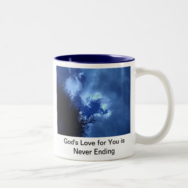 2 Couleurs Tasse "L'amour de Dieu pour vous est sans fin" (Droit)