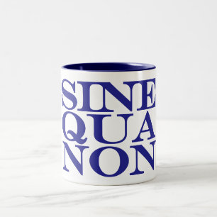 2 Couleurs Tasse latine de citation de condition sine qua non