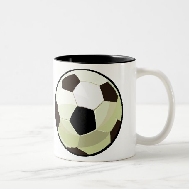 2 Couleurs Tasse - le football (Droit)