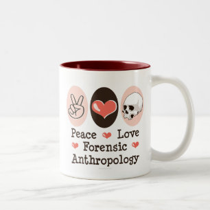 2 Couleurs Tasse légale d'anthropologie d'amour de paix