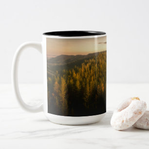 2 Couleurs Tasse Les Montagnes Appellent Paysage Forestier