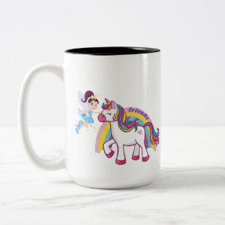 2 Couleurs Tasse Licorne et Fée Amis