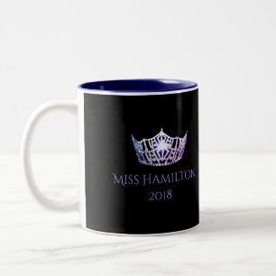 2 Couleurs Tasse lilas nommée faite sur commande de couronne