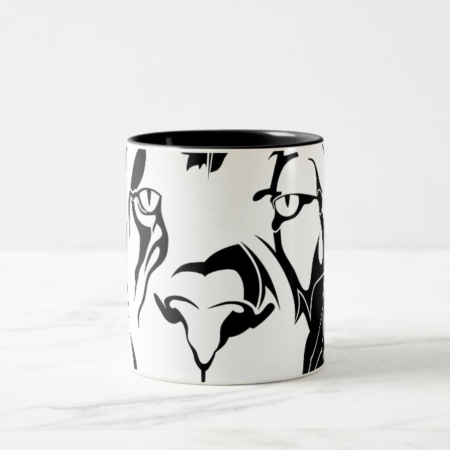 2 Couleurs Tasse Lion Tribal 002 (Centre)
