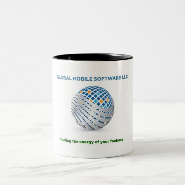 2 Couleurs Tasse Logiciel Mobile Mondial (Centre)
