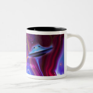 2 Couleurs Tasse magenta de dimension d'UFO