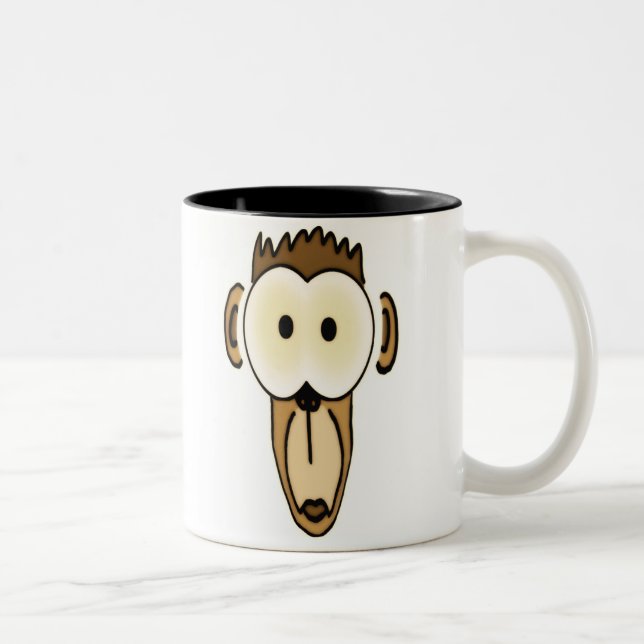 2 Couleurs Tasse maigre de singe (Droit)