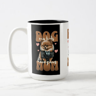 2 Couleurs Tasse Maman Chien – Design Minimaliste – Amour de