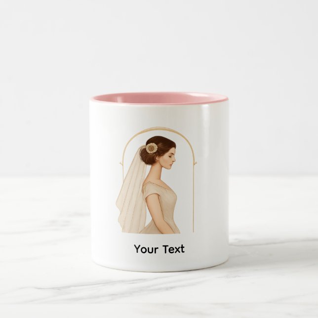 2 Couleurs Tasse - Mariée (Centre)