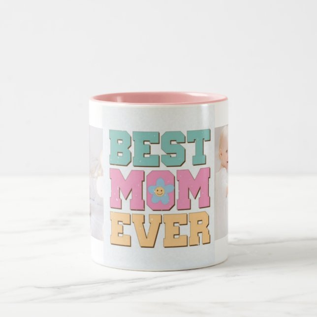 2 Couleurs Tasse | MEILLEURE MÈRE JAMAIS (Centre)