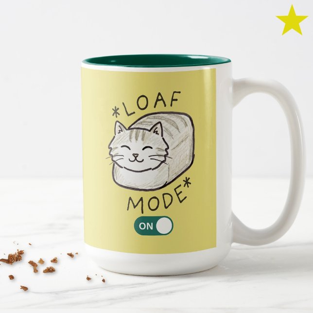 2 Couleurs Tasse Mème Chat Mignon Mode Pain Activé (Créateur téléchargé)