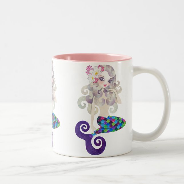 2 Couleurs Tasse Mermaid Amethyste (Droit)