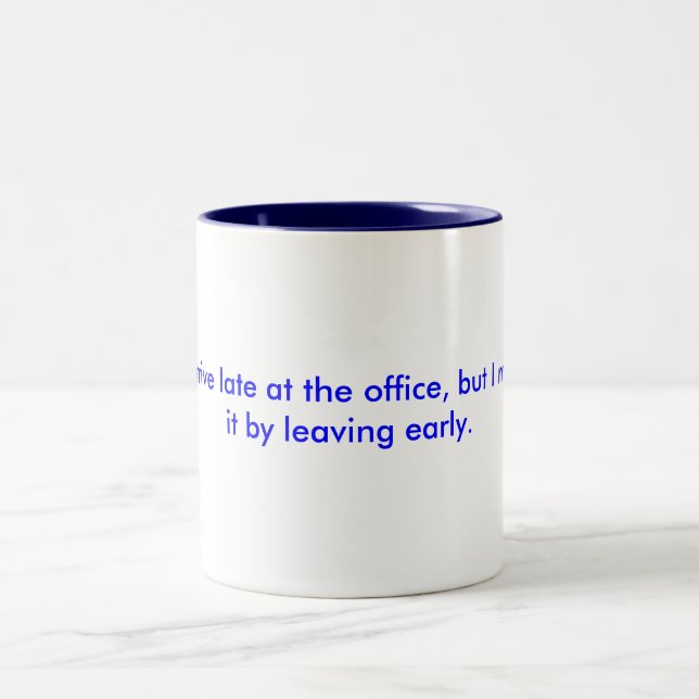 2 Couleurs Tasse mignonne avec dire drôle de travail (Centre)
