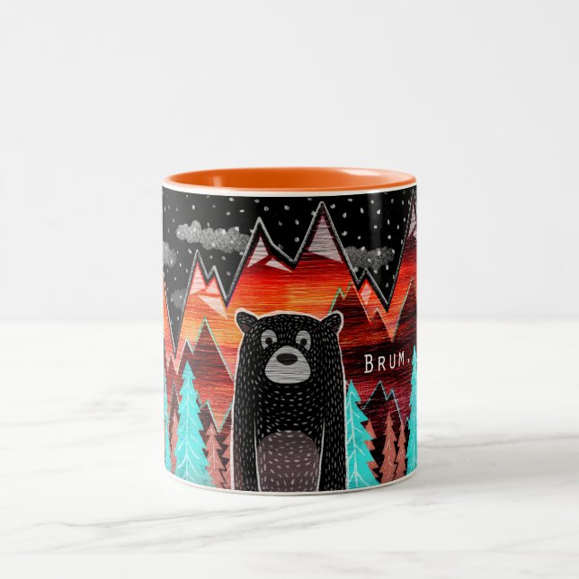 2 Couleurs Tasse mignonne avec l'ours (Centre)
