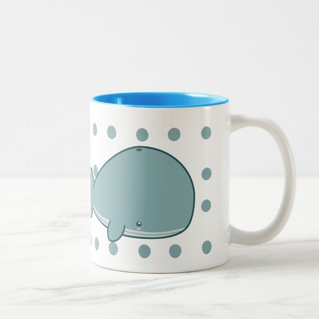 2 Couleurs Tasse mignonne de baleine (Droit)