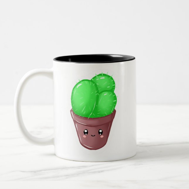 2 Couleurs Tasse mignonne de cactus (Gauche)