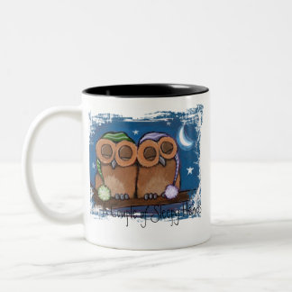 2 Couleurs Tasse mignonne de hiboux de sommeil