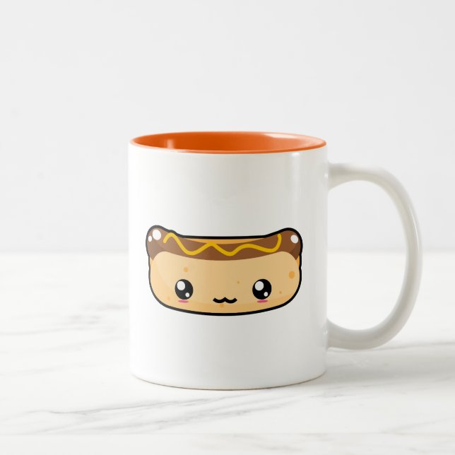 2 Couleurs Tasse mignonne de hot-dog de Kawaii (Droit)