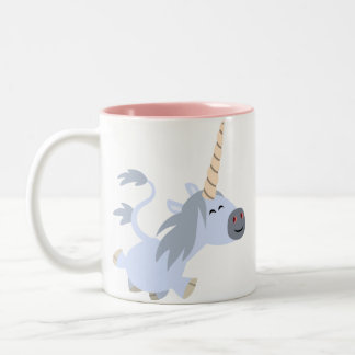 2 Couleurs Tasse mignonne de licorne de bande dessinée de