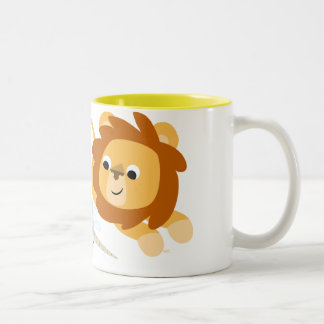 2 Couleurs Tasse mignonne de lion et de licorne de bande