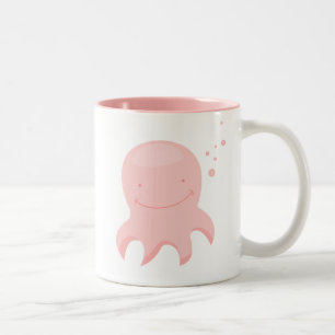 2 Couleurs Tasse mignonne de poulpe de bébé de bande dessin
