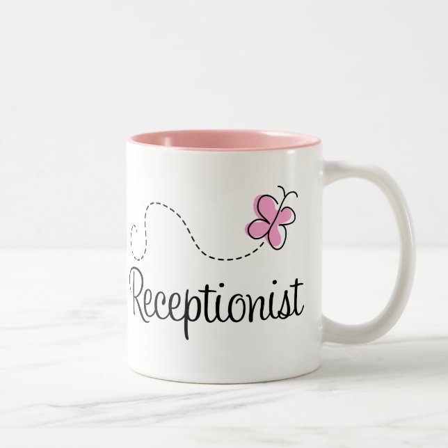 2 Couleurs Tasse mignonne de réceptionniste (Droit)