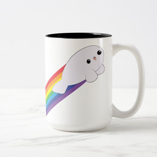 2 Couleurs Tasse mignonne de ton du bébé phoque de Rocket (Droit)
