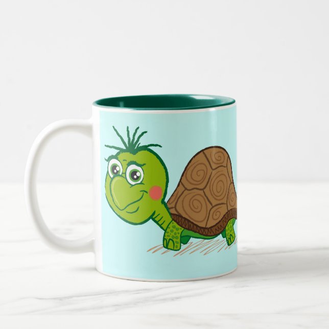 2 Couleurs Tasse mignonne de tortue (Gauche)