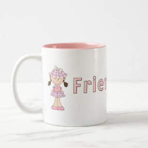 2 Couleurs Tasse mignonne et Girly d'amitié
