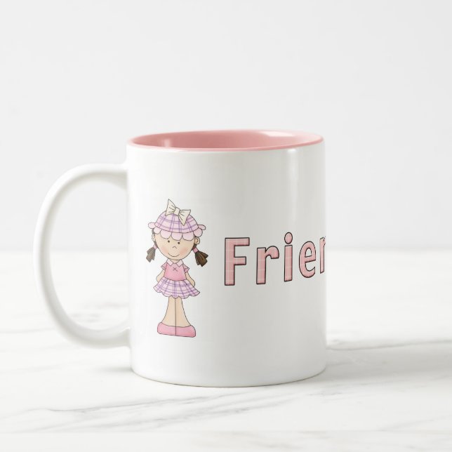 2 Couleurs Tasse mignonne et Girly d'amitié (Gauche)