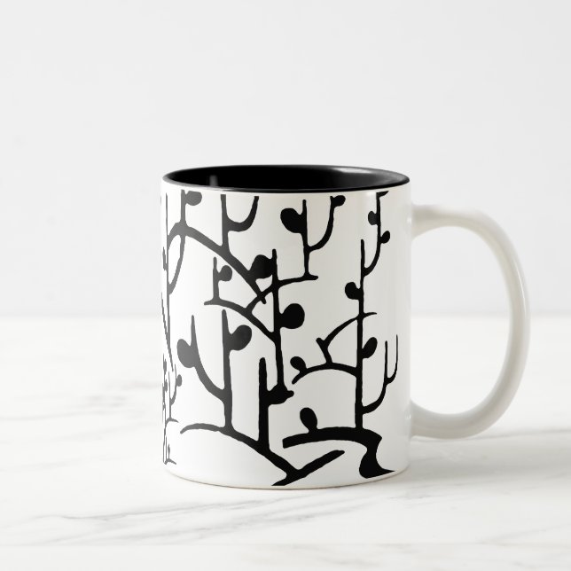 2 Couleurs Tasse moderne de branches (Droit)